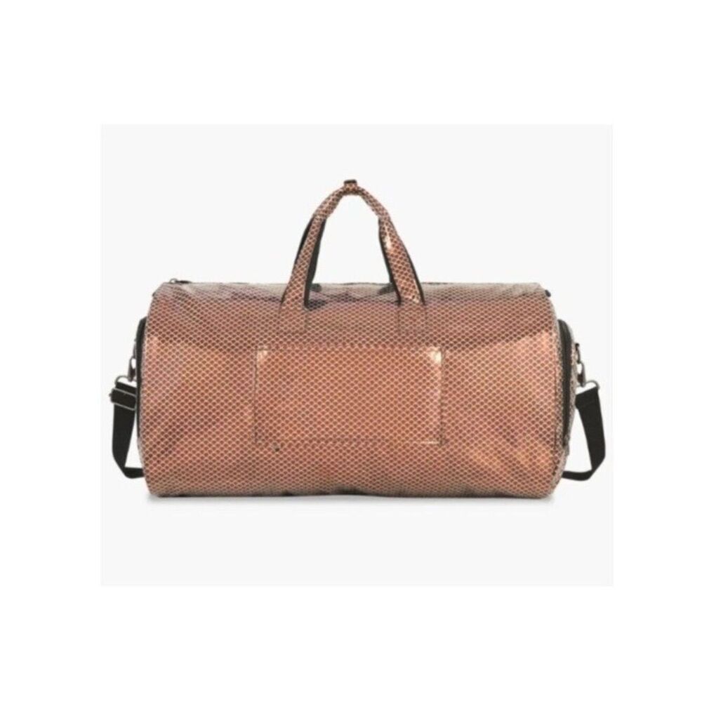Modoker Carry Travel Duffel Garment Overnight Weekender Bag Shiny Copper NWT